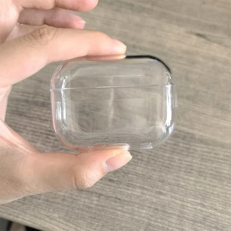 1-5 pçs pc transparente casos de fone de ouvido para airpods 4/3 caso fones de ouvido capa protetora para apple airpods pro 2 airpods cobre