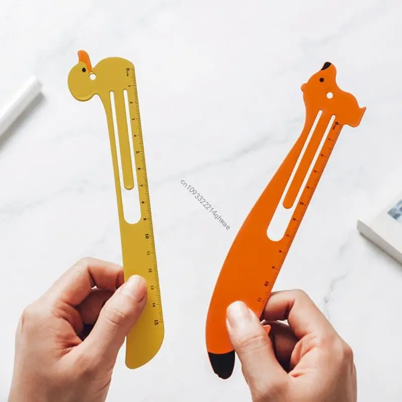 Cartoon Metal Metal Rooler Holder Clip Clip Scale Scale Scool Supplies