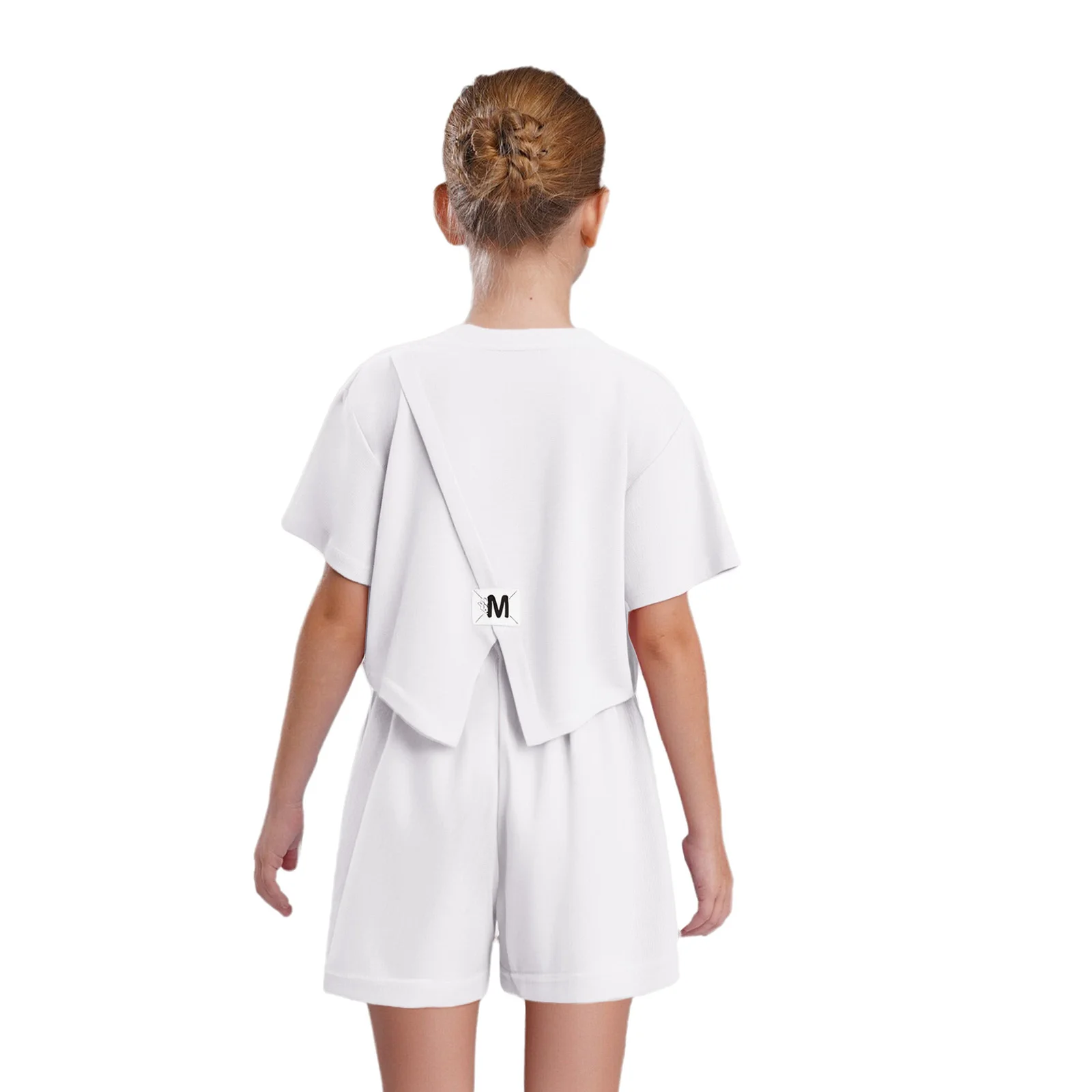 Kids Girls Sports Suit Casual Summer Letter Print Loose Short Sleeve T-Shirt and Shorts Set for Outdoor Activities Tracksuit