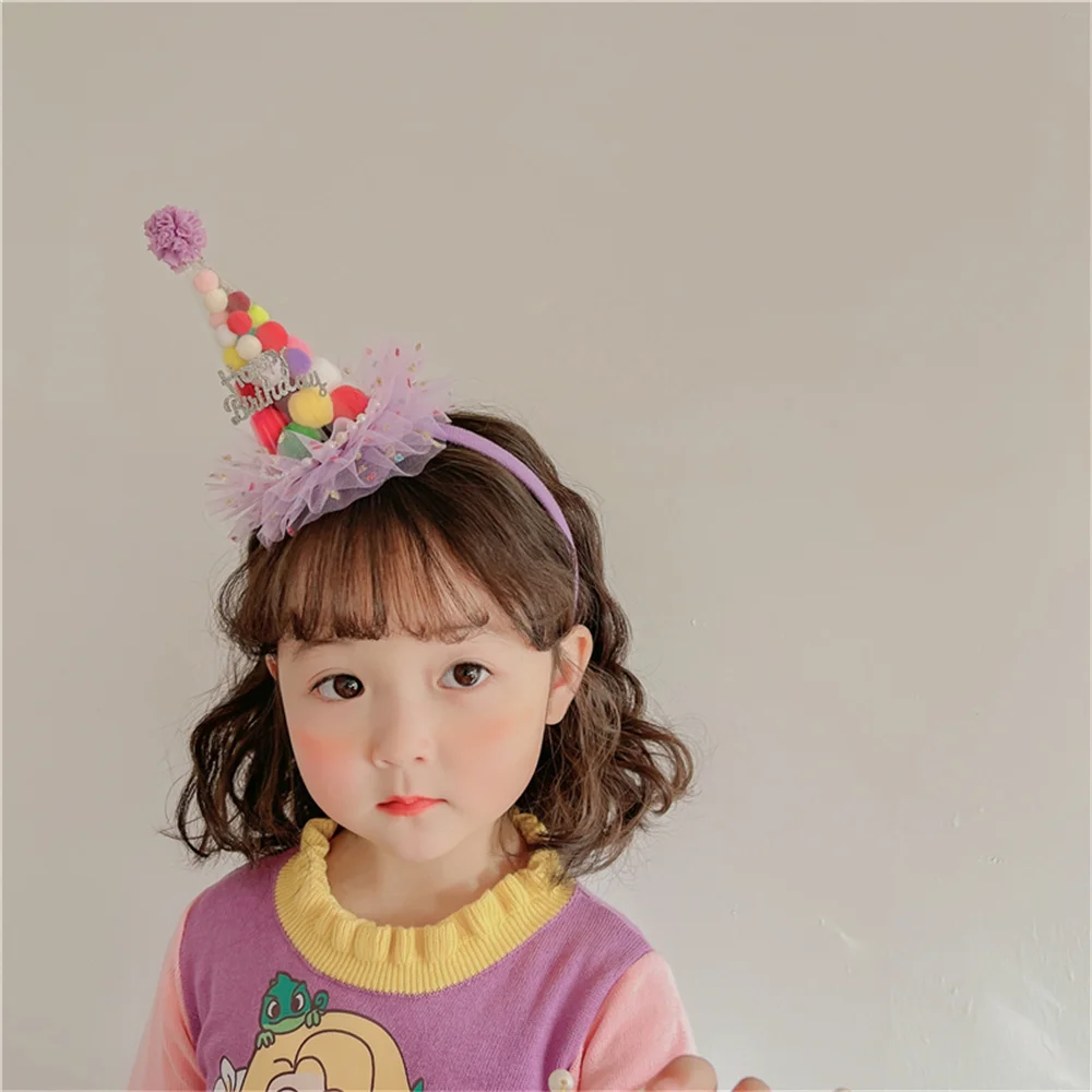 Cute Kids Birthday Headband Happy Birthday Hair Band Girls Fashion Headwear Birthday Party Hair Hoop