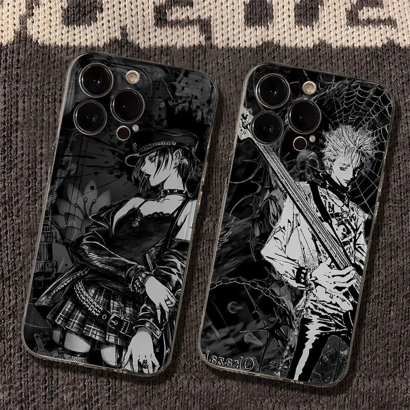 3D Comic Rock Oosaki Nana Klare Weiche Schutzhülle für iPhone 16 15 13 12 11 14 17 Pro Max Plus yk2 Stoßfeste Rückseite ﻿