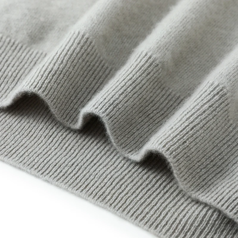 100% Pure Goat Cashmere Sweater Men's Round Neck Pullover Casual Basic Versatile Sweater Autumn Winter Thin Knitted Base Sweater