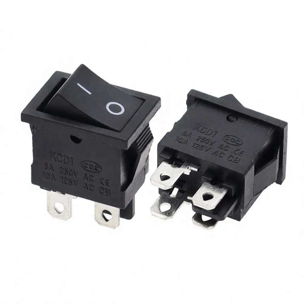 KCD1 101 Rocker Switch For TLZWLA Boat Power Button Mini Electrical Components 2 Pin 4 Pin AC 250V Replacement Parts