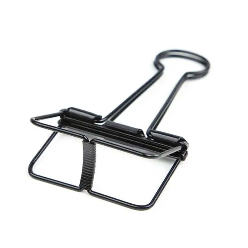 คลิปโครงกระดูกโลหะแข็งแรงและทนทานคลิปหนีบกระดาษยืดหยุ่นได้ดีรวมคลิปเล็ก5อันคลิปกลวงสำหรับสำนักงานโลหะ CLI