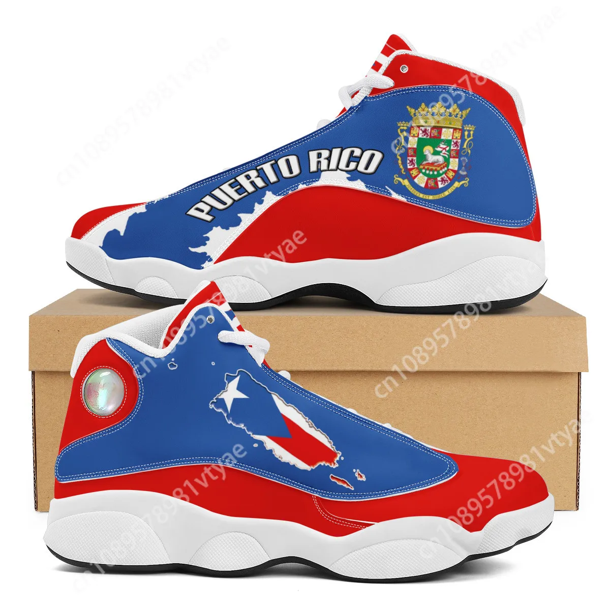 Puerto Rico Flag Print Cool Boys Basketball Sneakers POD scarpe da Tennis per adolescenti maschili regalo personalizzato scarpe da corsa Dropshipping