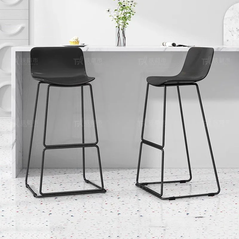 Tabouret de Bar Moderne en Métal Imperméable, Table Haute de Réception, Chaise de Bar, Pieds Ronds, Mobilier de Maison