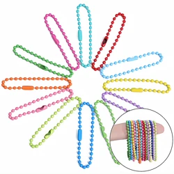 10/30pcs Colorful Ball Bead Chains Fits Key Chain Hand Tag Connector for DIY Bracelet Jewelry Making Accessorise 10CM 12CM