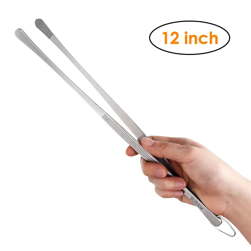 Kitchen tweezers clips 304 stainless steel food tongs chef tweezers