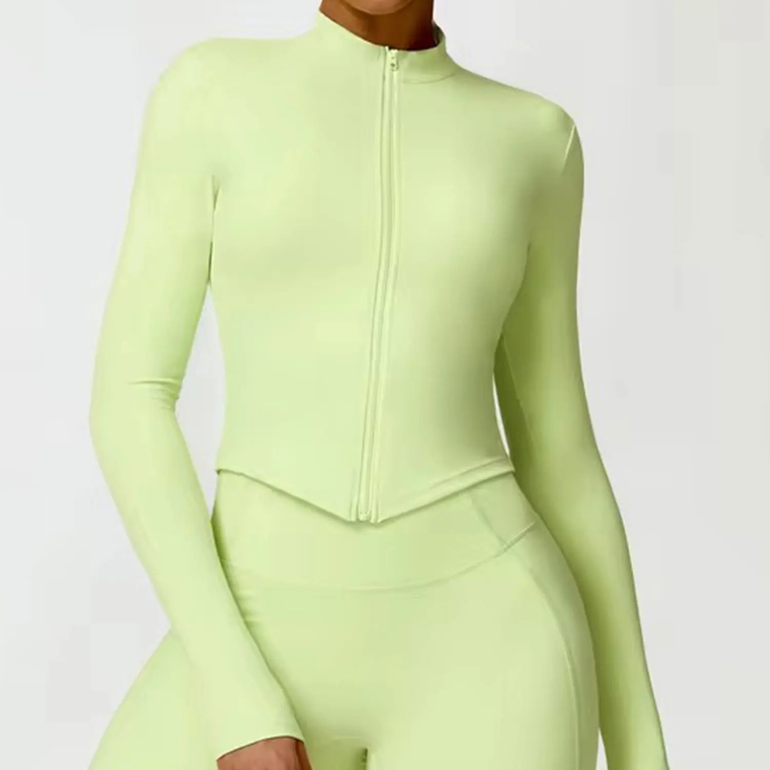 

Long Sleeve Sports Jacket Women Running Jacket Zipper Workout Clothes Women Quick-dry Yoga Clothing Gym Sport Shirts Female
