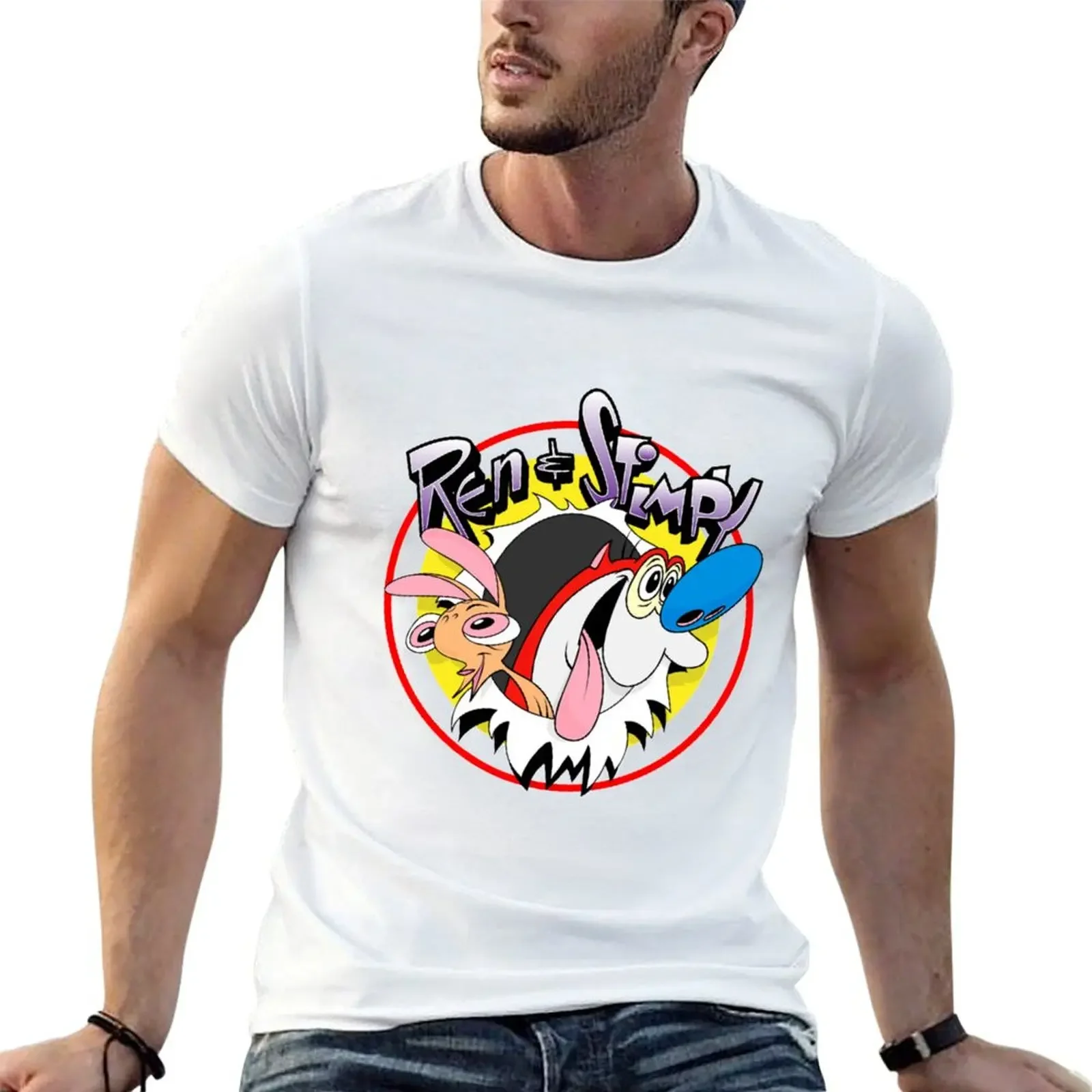 Ren & Stimpy Essential T-Shirt sports fans baggy shirts Luxury man graphic tee shirt men workout shirt