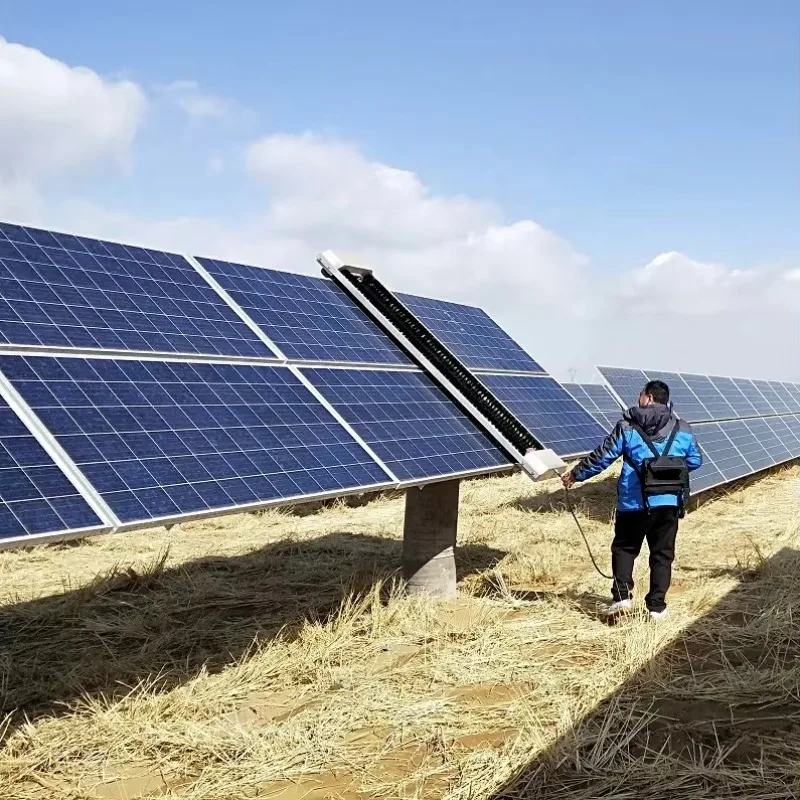 Solar panel water dry cleaning Photovoltaic module cleaning machine Solar system Automatic solar panel cleaning