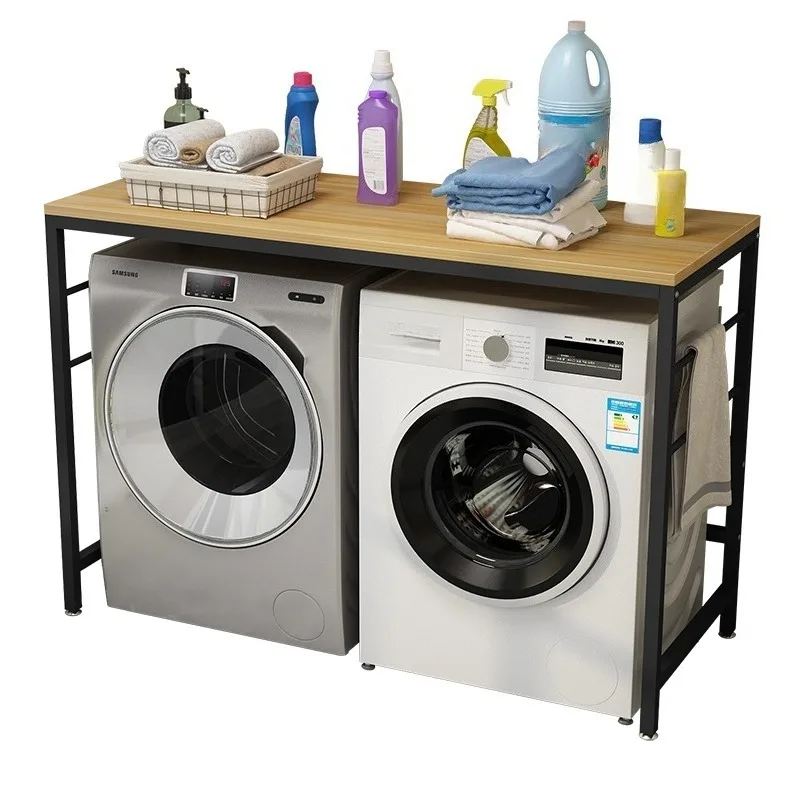 

Roller double washing machine shelf, shelf above the balcony, storage rack