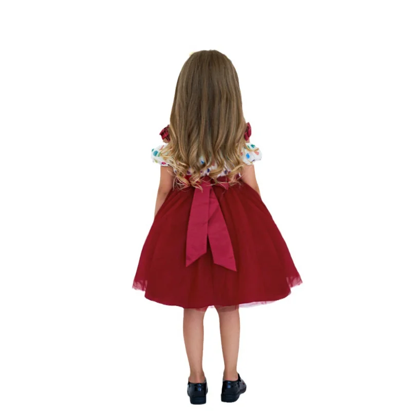 Europe And The United States New Girl Princess Dress Halter Color Butterfly Little Girl Birthday Dress Minnie Christmas Costume