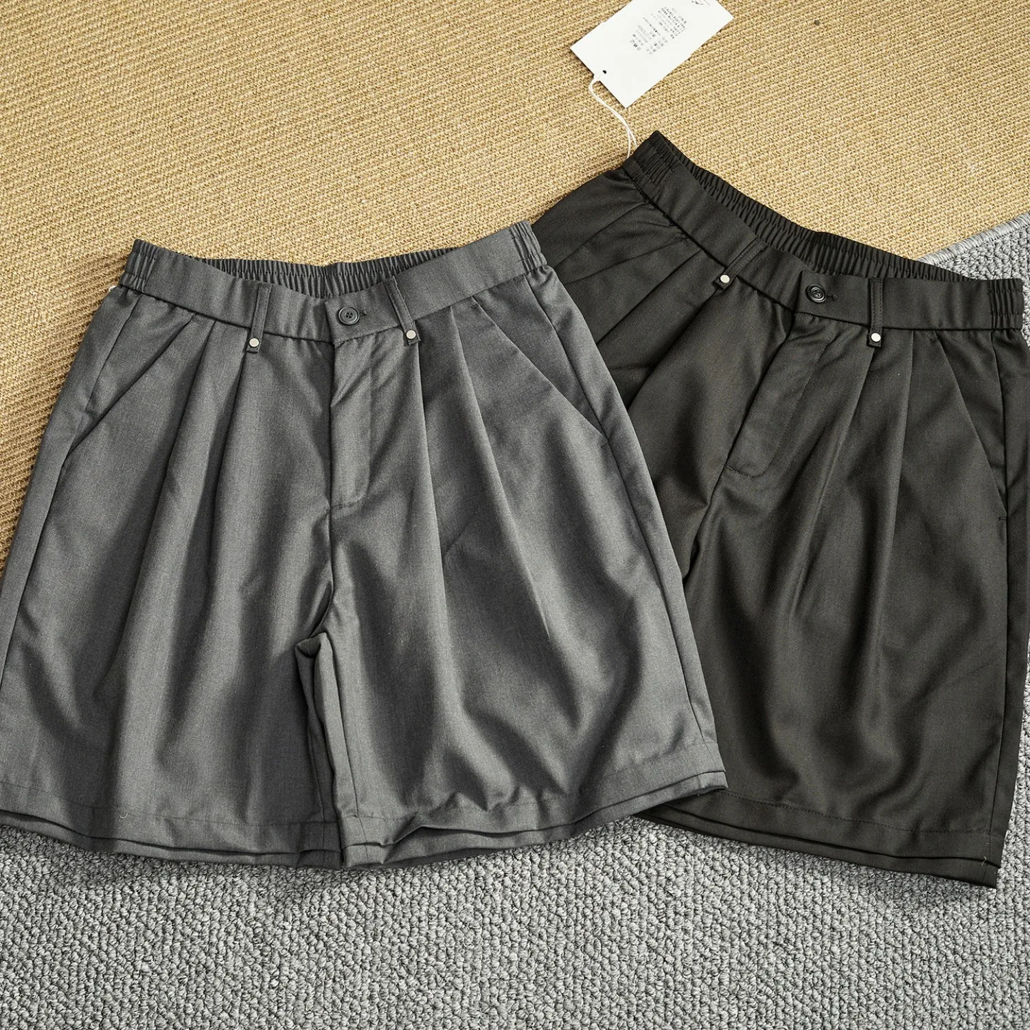 

Men's new summer drape suit shorts breathable loose straight leg casual pants