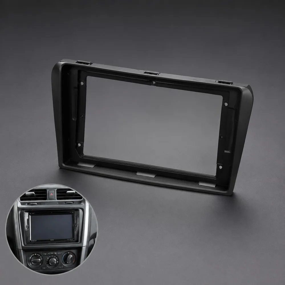 2 Din Car Radio Dash Kit 9.0 inch Stereo Panel Trim Frame for Mazda 3 Axela 2004-2009, Durable Plastic GPS DVD Bezel
