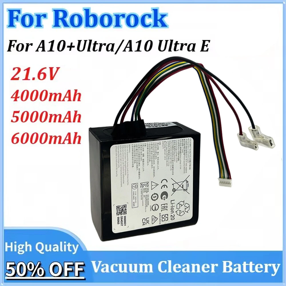 

21,6 В перезаряжаемый пылесос, новая батарея для Roborock Dyad Air Wet Dry Dyad Pro Combo A10 Plus Ultra E H1C1A WD2H1A Battery