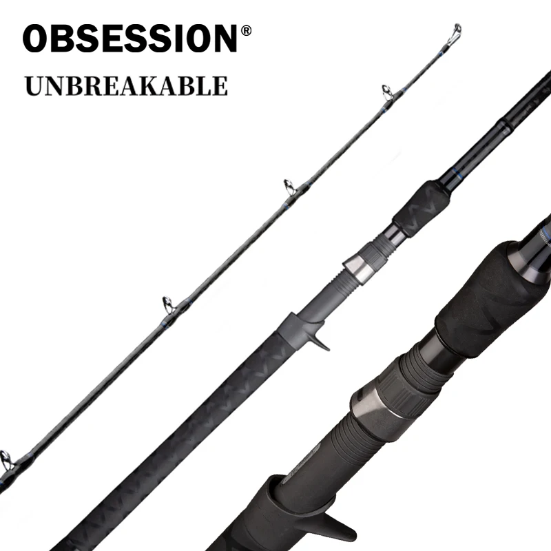 

OBSESSION 2.28cm 2.4cm Catfish Snakehead Freshwater Rods 2 sections Peche Fishing Pole Heavy Baitcasting Casting Fishing Rod