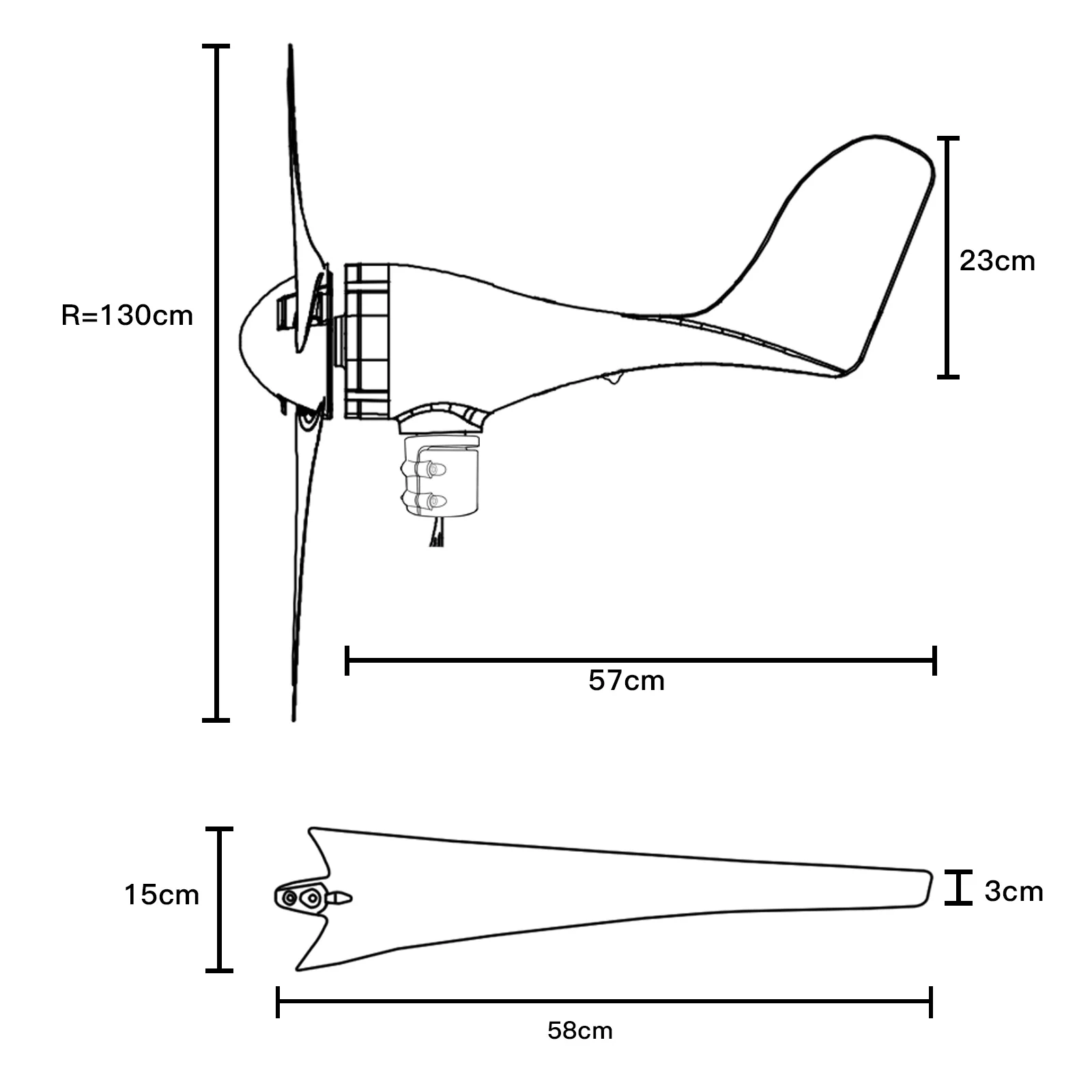 Imagem -03 - Lâminas Começam 2.2 m s Moinho de Vento Pequeno Gerador de Turbina Eólica com Indicador Led para Iate Residencial rv 400w ac 12v 24v