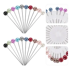 30 Pcs Pearl Long Scarf Buckle Wedding Shawl Pins Safety Small Needle Hijab Metal Women Miss