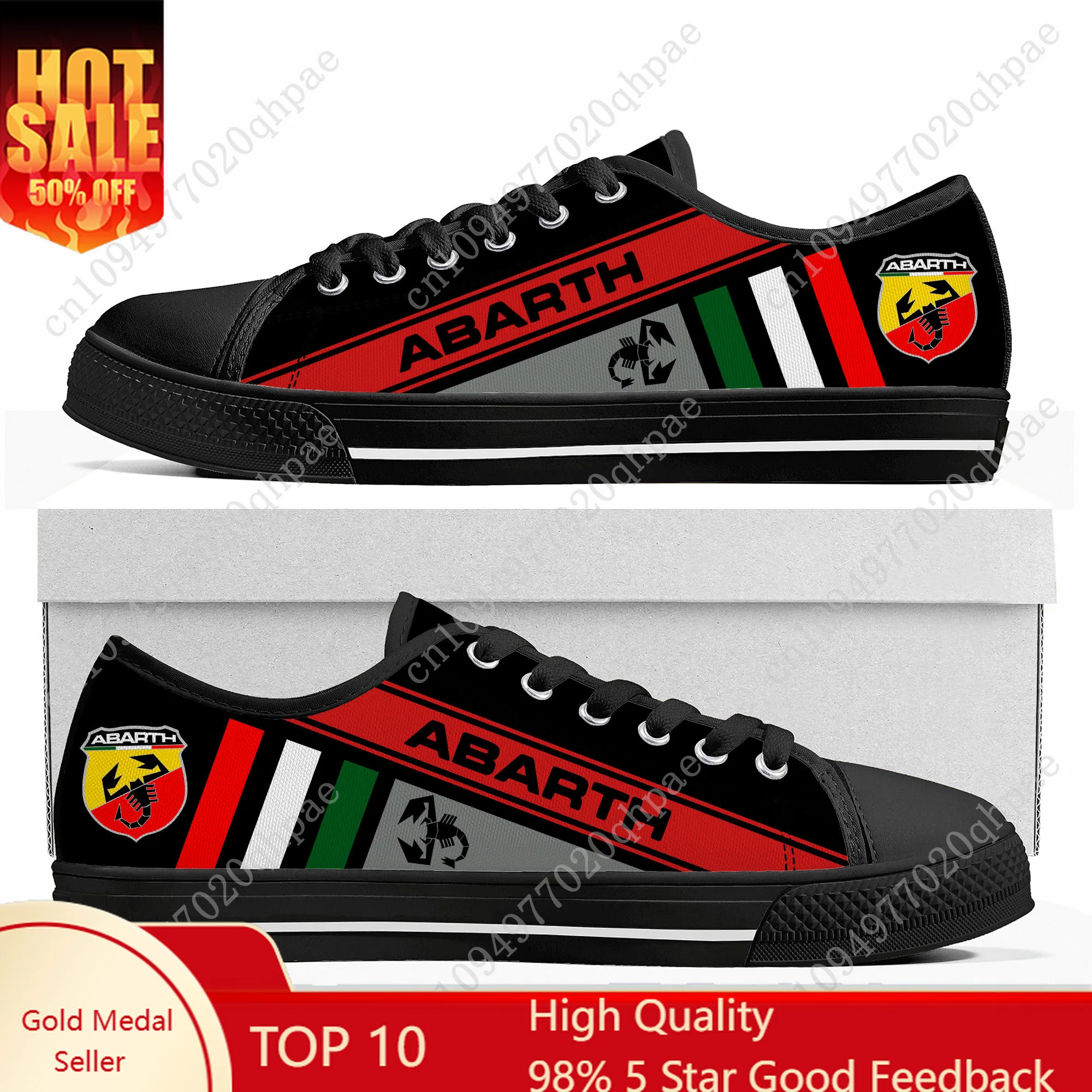 

A-Abarths Low Top High Top Sneakers Mens Womens Teenager High Quality Canvas Sneaker 3D Print Casual Shoes Personalized Shoe
