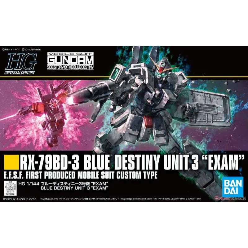 Bandai Figure Gundam Model Kit Anime Figures HG RX-79BD-3 Blue Destiny Unit 3 EXAM Mobile Suit Gunpla Action Figure Toys For Boy