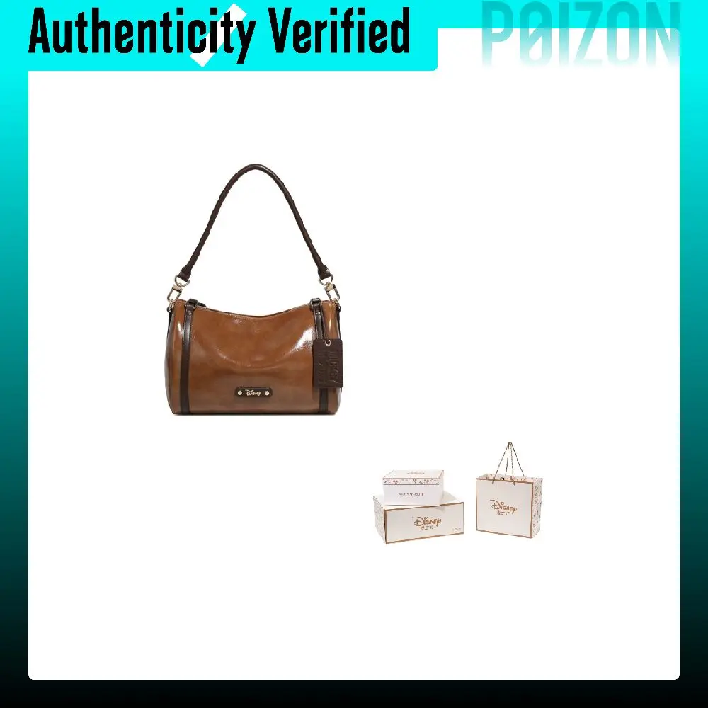 Disney Mickey Mouse Synthetic Leather, Fabric Shoulder Bag Regular Women's Maillard Style Brown BMK-73008k1