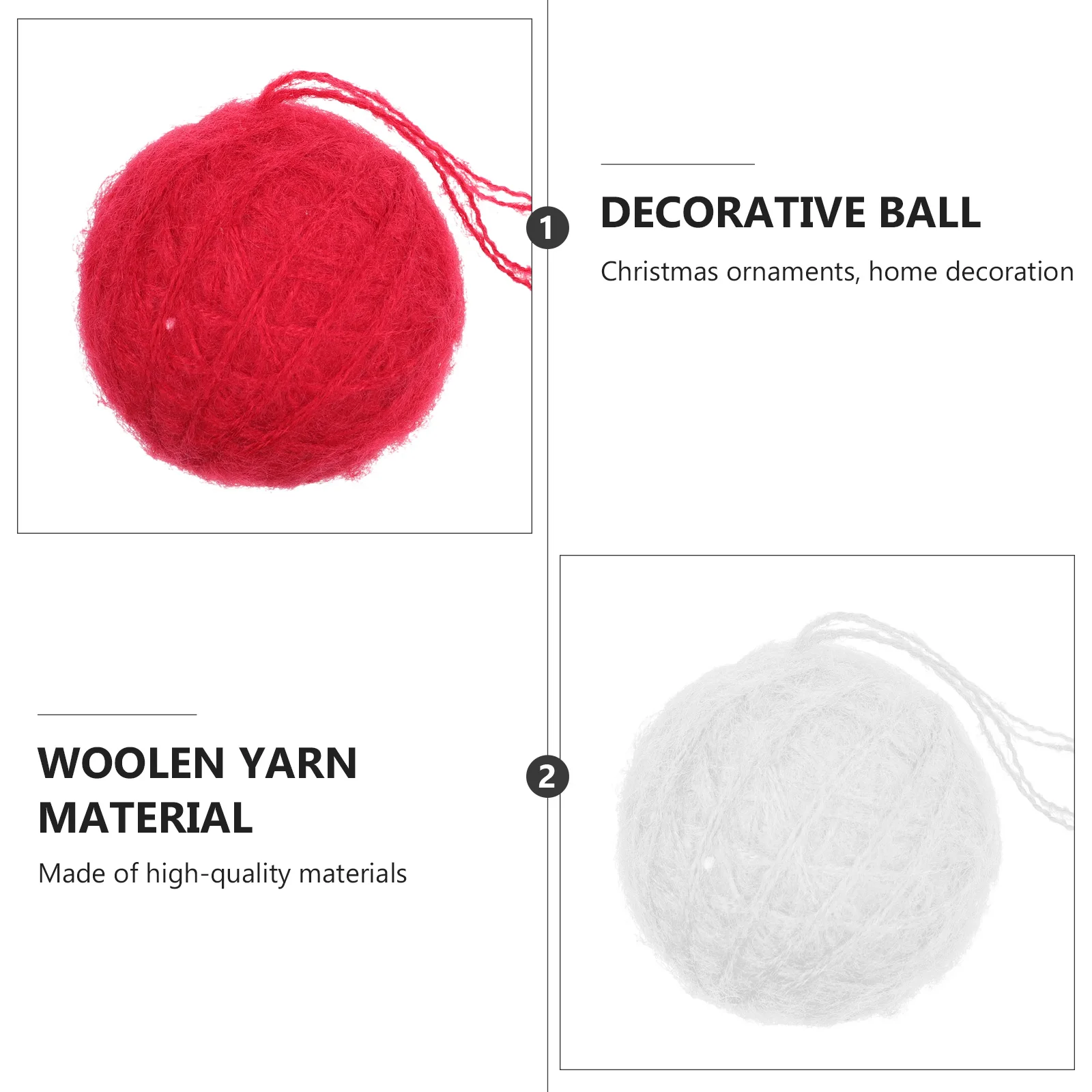 

10 Pcs Christmas Tree Pendant Decorations Mini Ornaments Home Yarn Ball Halloween Small