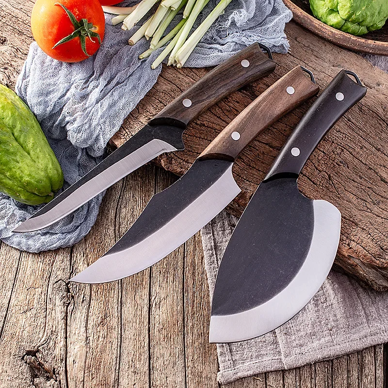 4Cr14mov Steel Boning Knives Non Stick Butcher Knife Sets Boning Knife Sets Fish Slicing Knives Chef\'s Cleaver Slaughter Tools