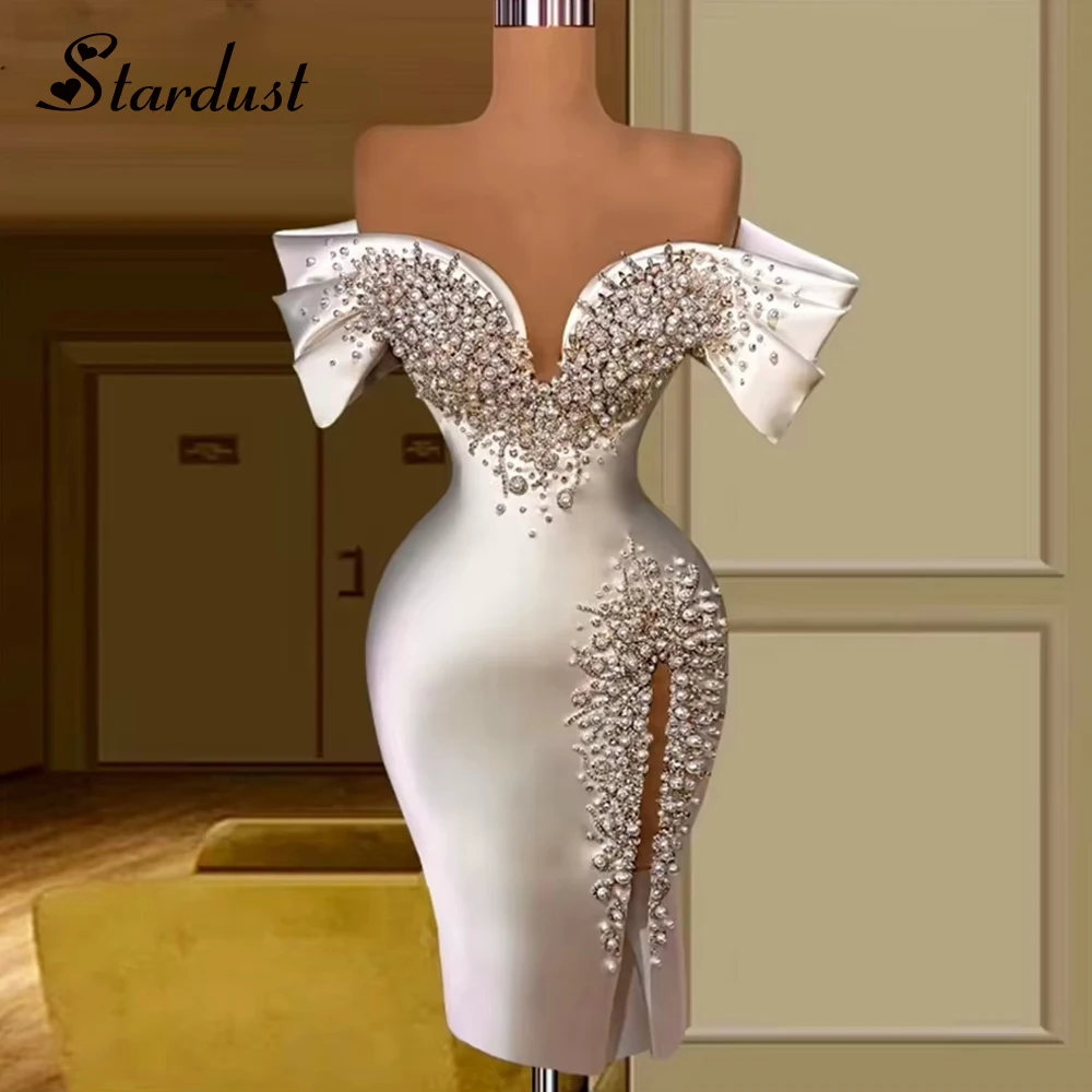 sequin dress bachelorette party Starlit White Mini - M Size - Women's Dresses Connected Plus Size Round-Neck swatches-falling-stars-ruched-mini-dress Tamanho:XL and other special occasions