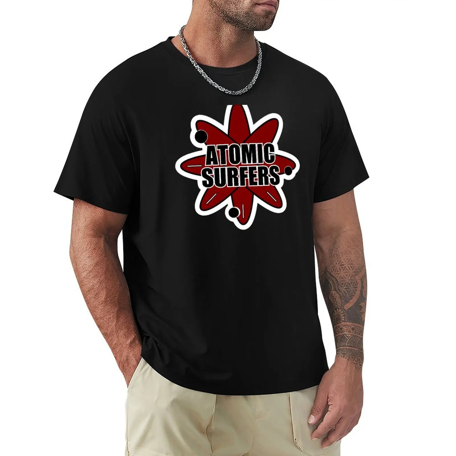 

Atomic Surfers, raw atomic logo T-Shirt Casual Street Style Short Sleeve Tee