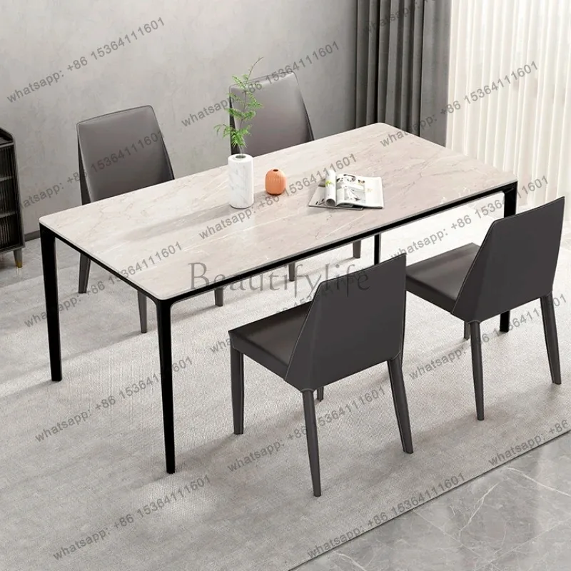 LJY 4 Chairs Rectangular Dining Tables Living Room Big Wood Nordic Dining Tables Unique Event Wohnzimmertisch Furniture For Home