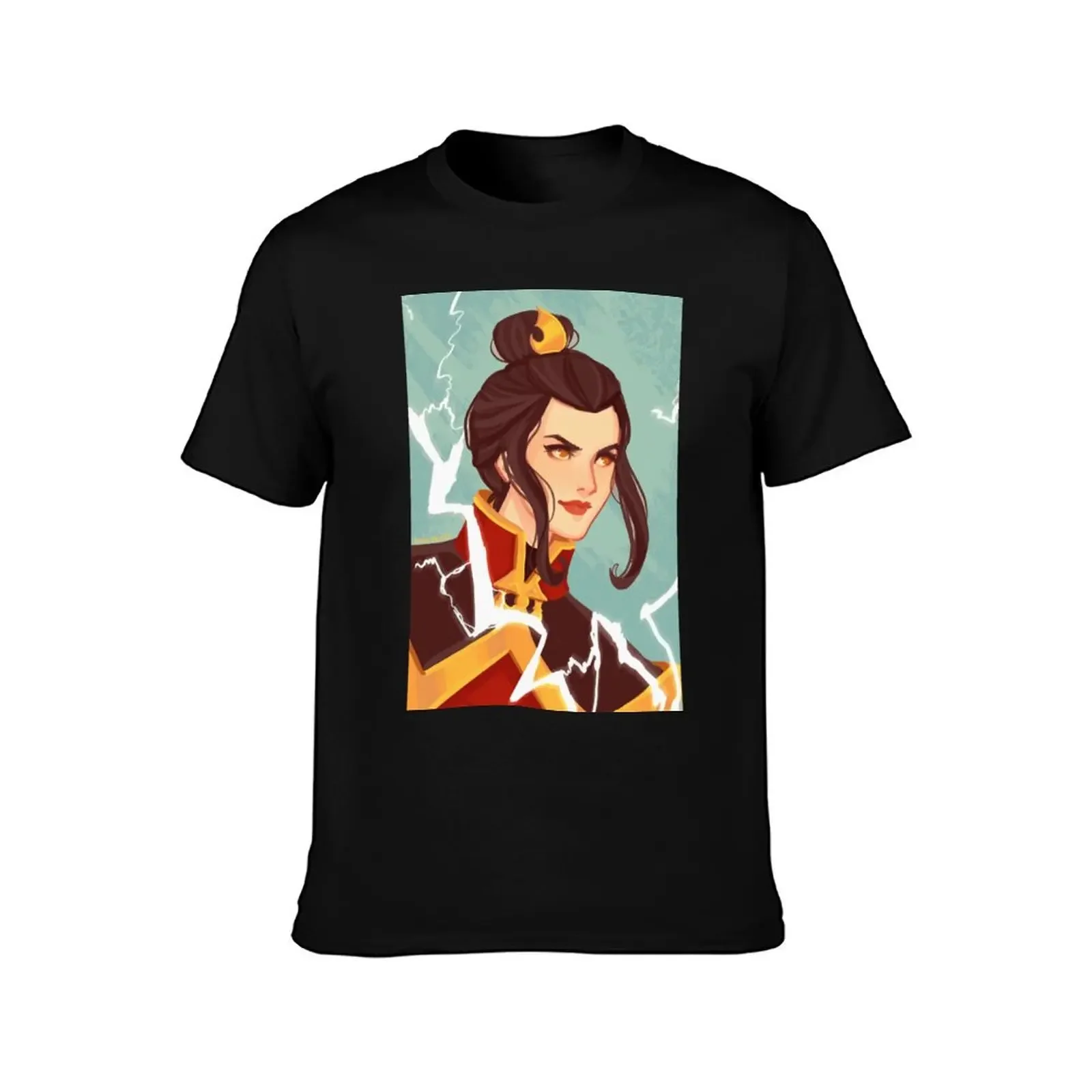 Azula Lightning Print T-Shirt cute clothes heavyweights vintage anime shirt mens graphic t-shirts big and tall