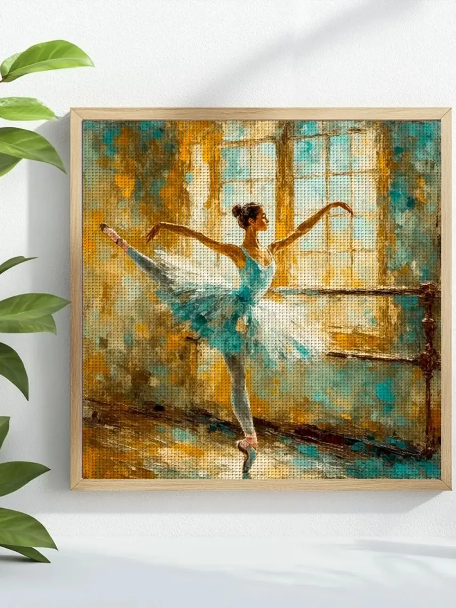 1 Stück 40x40 cm/15,74 Zoll Gestempeltes Kreuzstich-Set für Frauen, DIY-Set 11CT/14CT, DIY-Stickset, DIY-Kreuzstich-Set als Geschenk – Detail 1