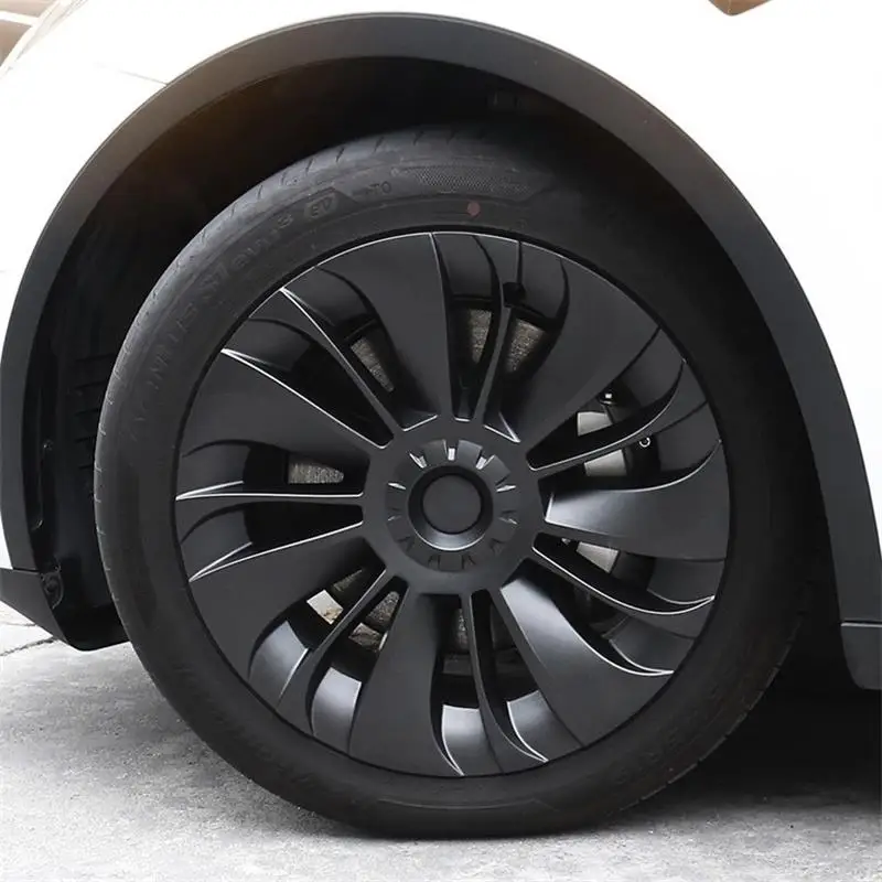 4PCS 19 inch Cyclone Wheel Cover Automobile Symmetric Style Replacement Full Rim Cover Hub Cap For 2021 2022 2023 Tesla Model Y