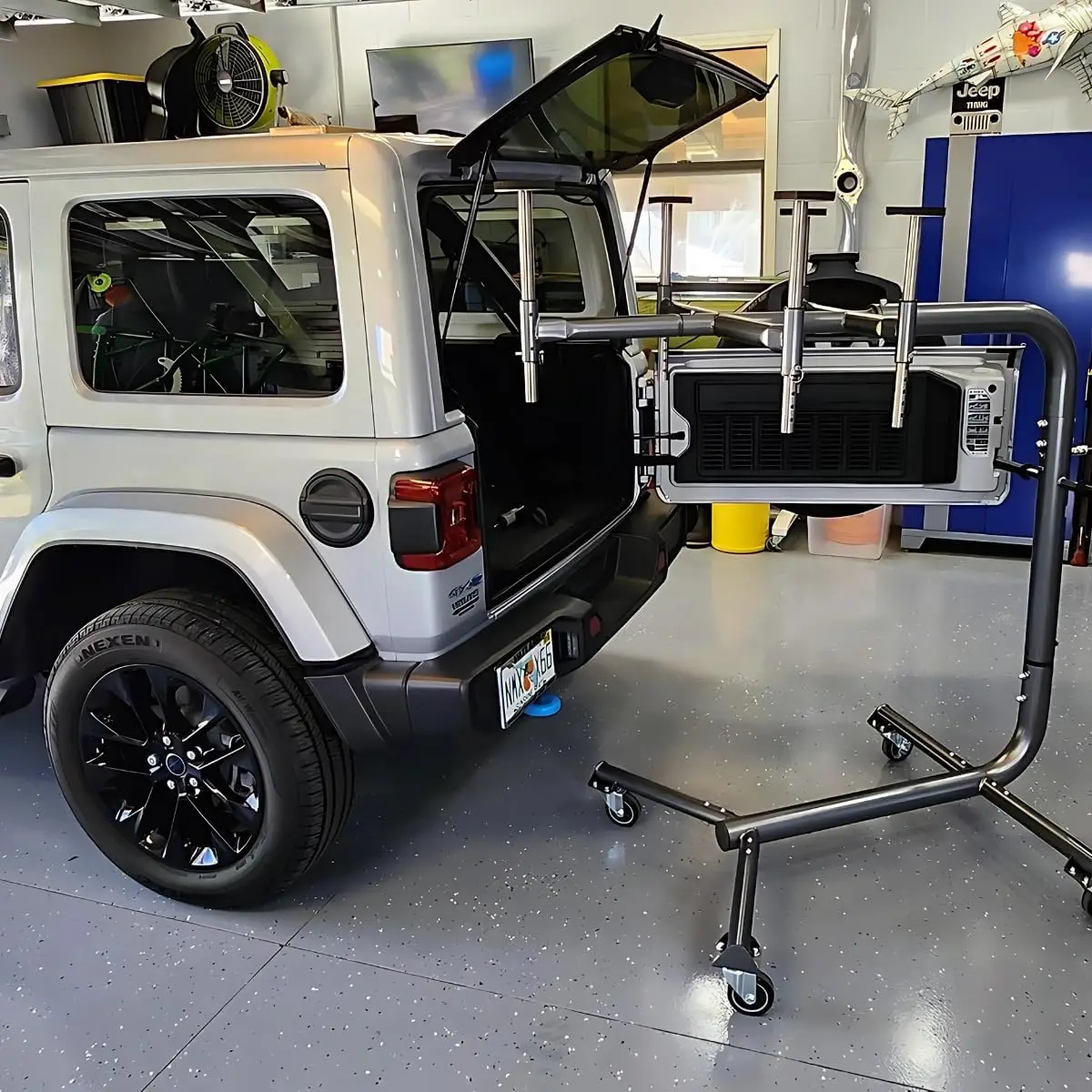 نظام إزالة وتخزين علوي صلب من TopLift PROS LIFTnGo متوافق مع Jeep Wrangeler 2 & 4 أبواب YJ وTJ وJK وJL و4XE وCompa