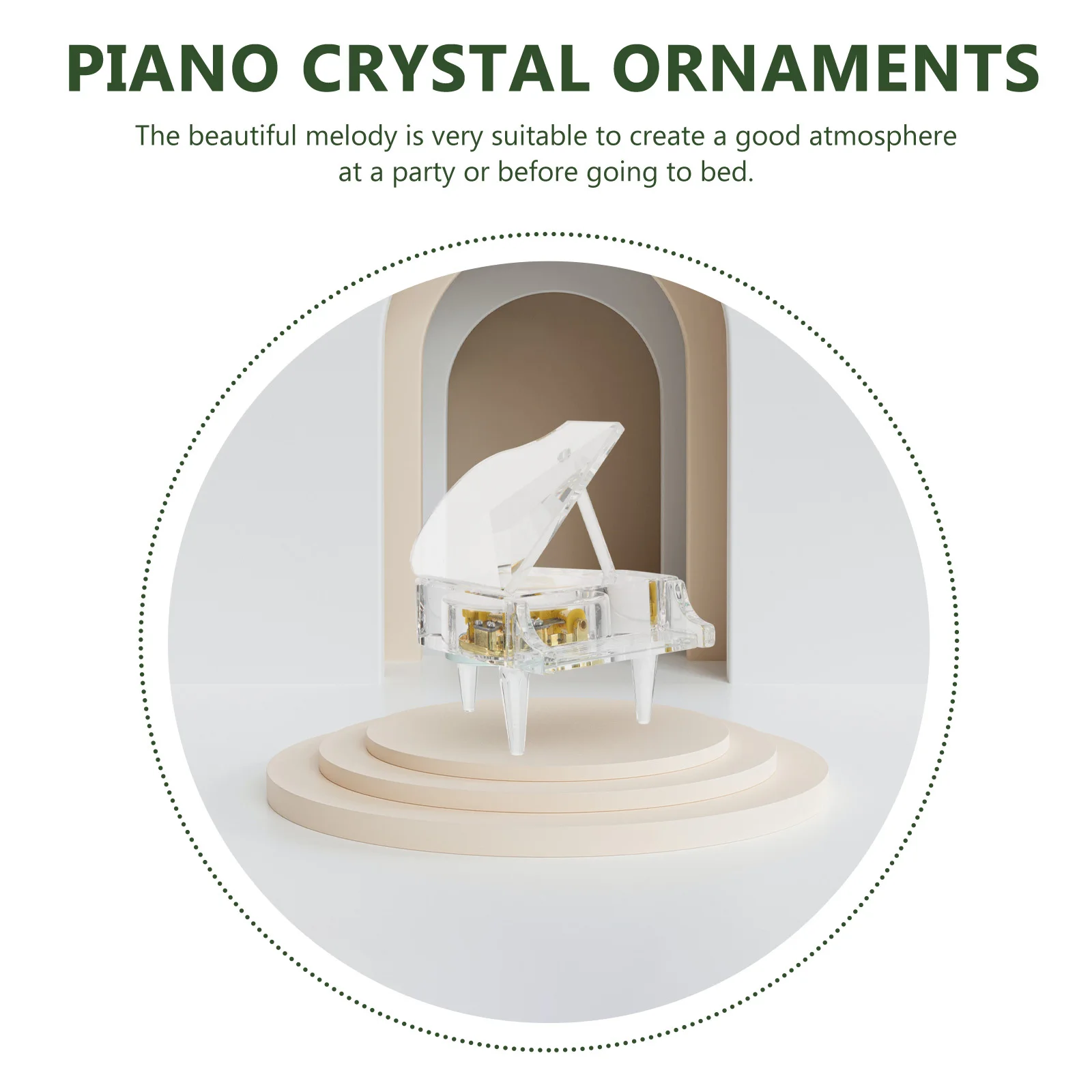 

1 Set Piano Shape 'S Musical , Desktop For , Creative Educational Gift, Mini Delicate Decor, Portable Instrument