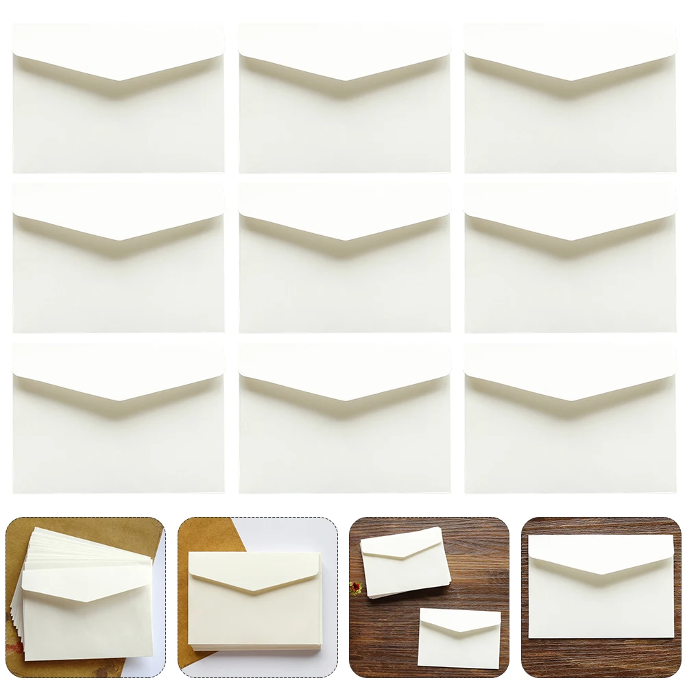 

Envelope Card Storage Bag White Money Small Cash Paper Bags Blank Business Letter Paper Money Bags Thickened Envelopes Mini