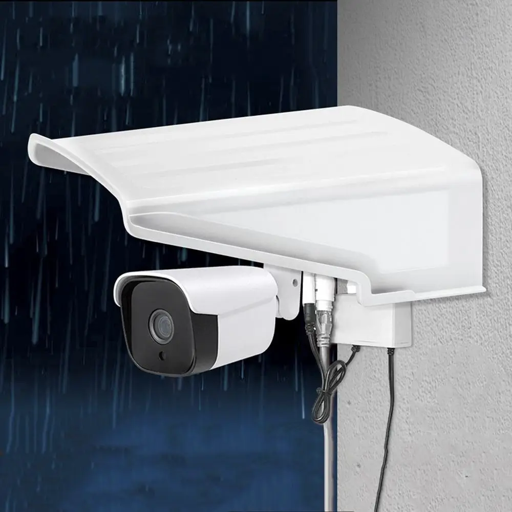 Weatherproof Security Camera Cover Dust-Proof Weather Resistant Outdoor Camera Protector Wall Mounted Sturdy Camera Shade Cover