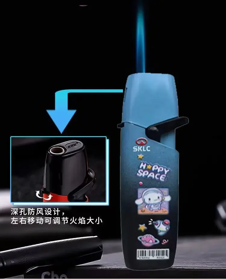 Hello Kitty Kuromi Cinnamoroll Kawaii Cute Anime Cartoon Gradient Cool Windproof Lighter Personalized Creative for Friends