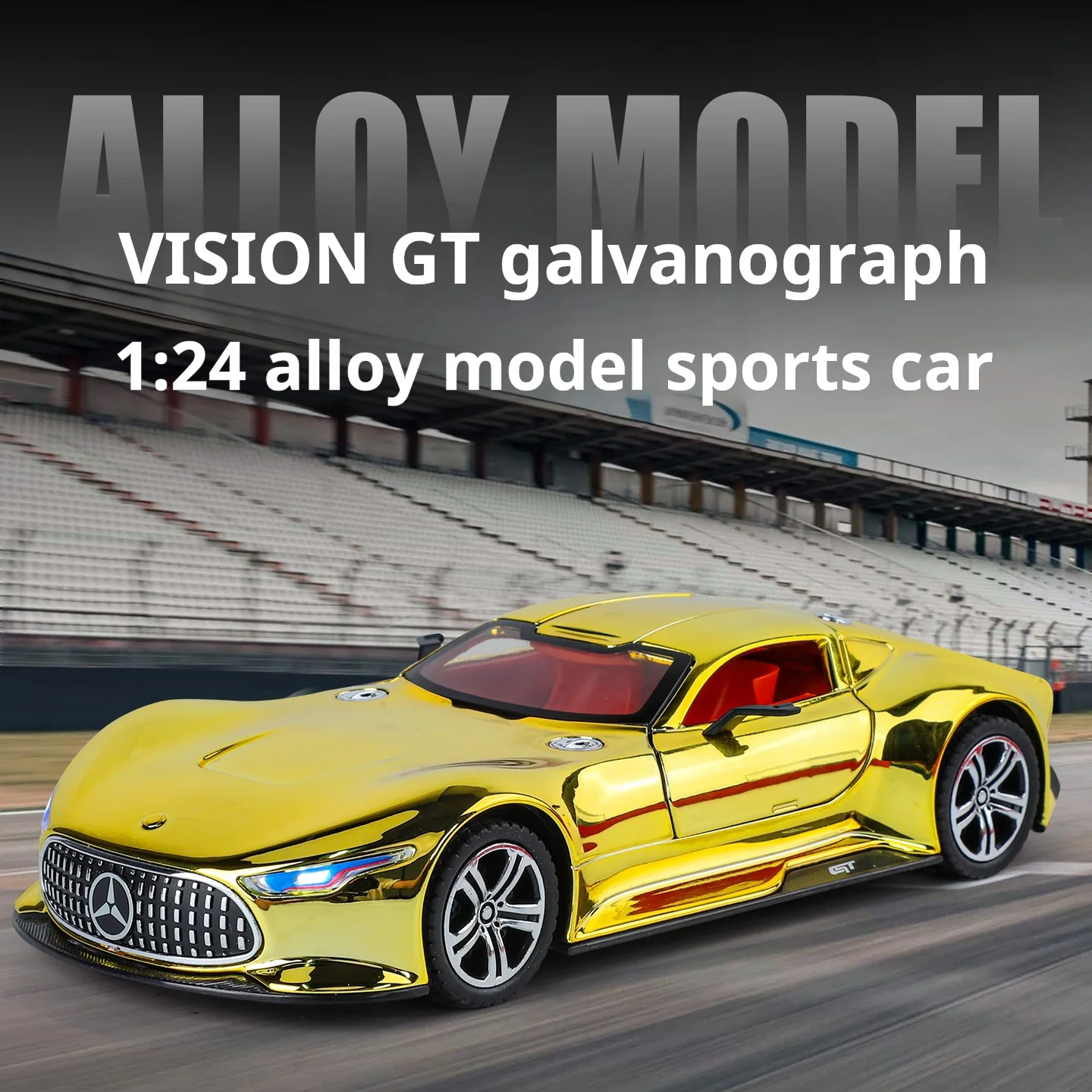 

1: 24 Vision GT Fast and Furious Alloy Car Model Diecasts Toy With Sound and Light Vehicles Decoration Toys For Kids Gift