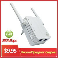 2.4Ghz WiFi Repeater 300Mbps Wireless Wifi 2.4G Extender Amplifier Long Range Wi-Fi Signal Booster 802.11N/G/B WPS Setup EU Plug