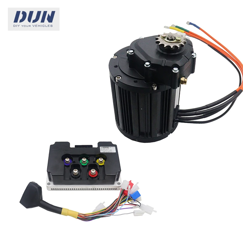 QS138 90H 4000W V3 110kmh PMSM Mid-Drive Motor With 1:2.35 Internal Reduction Gears and ND72680 Controller For Moped DirtBike