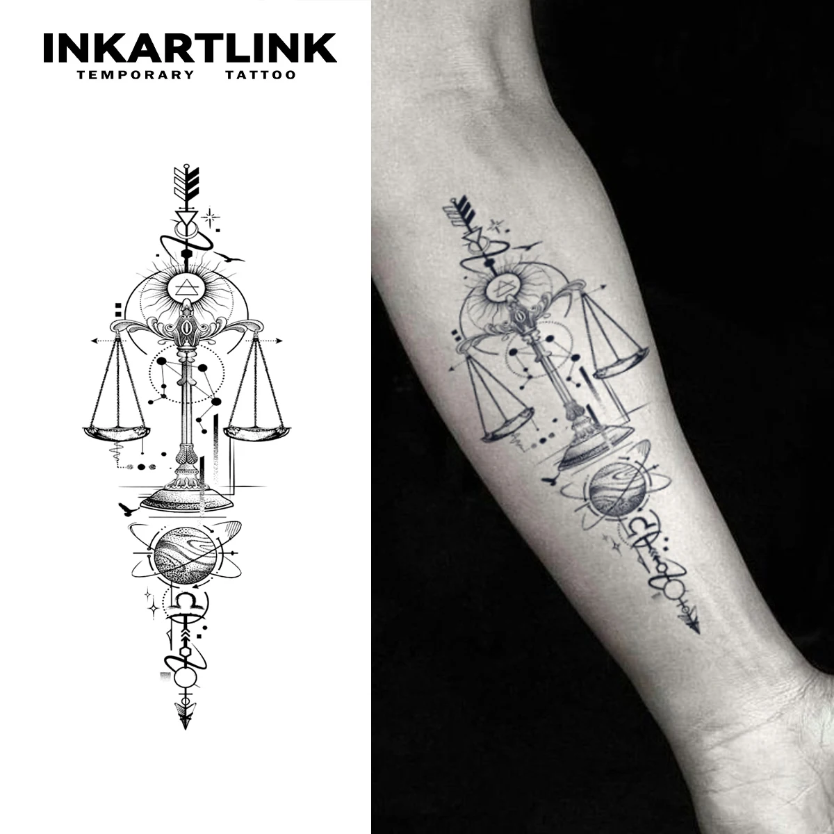 Equilibre tatouage temporaire, dure jusqu'à 15 jours, nouvelle technologie, autocollant semi-permanent magique étanche.