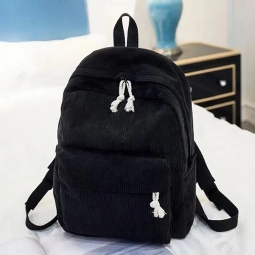 1Pcs Large Capacity Striped Backpack Leisure Student Backpack Korean Version Backpack Autumn and Winter Minimalist Street Trend