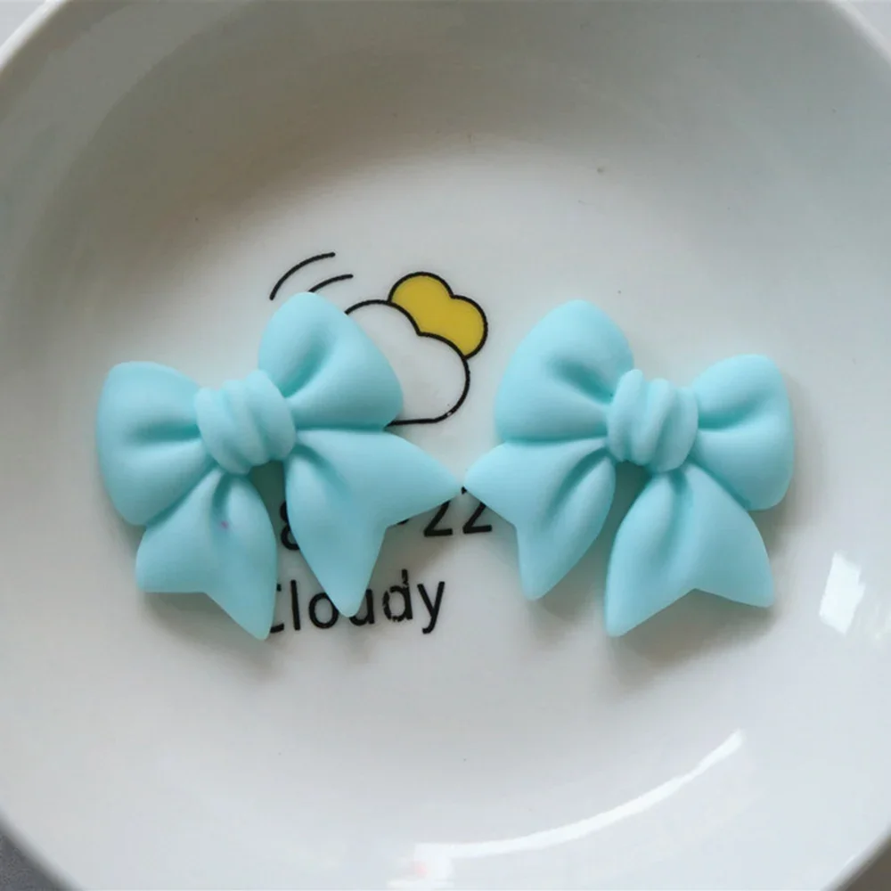 10pcs cute Bowknot Resin Decoration Crafts Flatback Cabochon Scrapbooking Fit Phone Decor Embellishments DIY Accessories