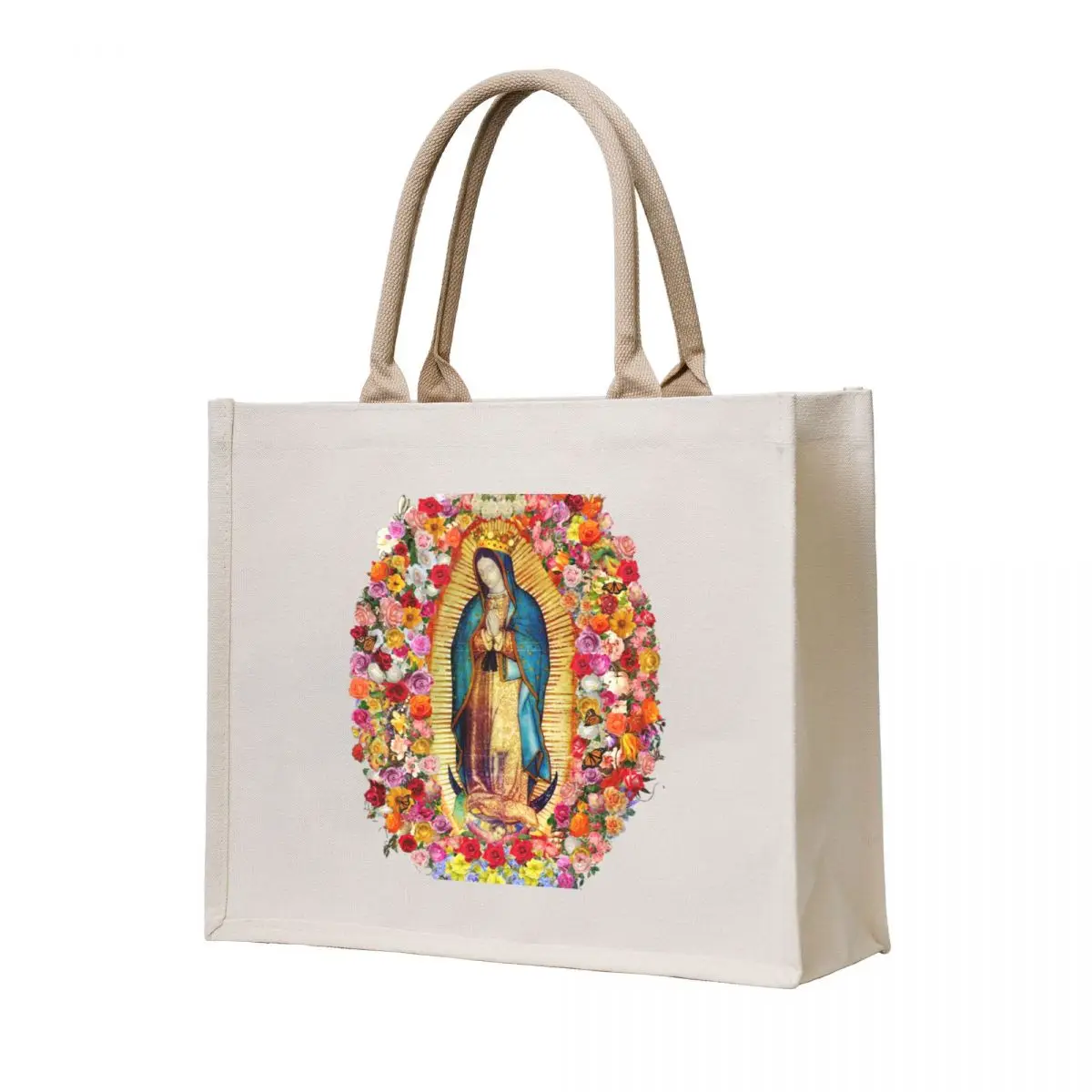 

Our Lady of Guadalupe Mexican Virgin Mary Saint Mexico Catholic Mask Tote Bag Women bags Lady bags Reusable bags Gift bag