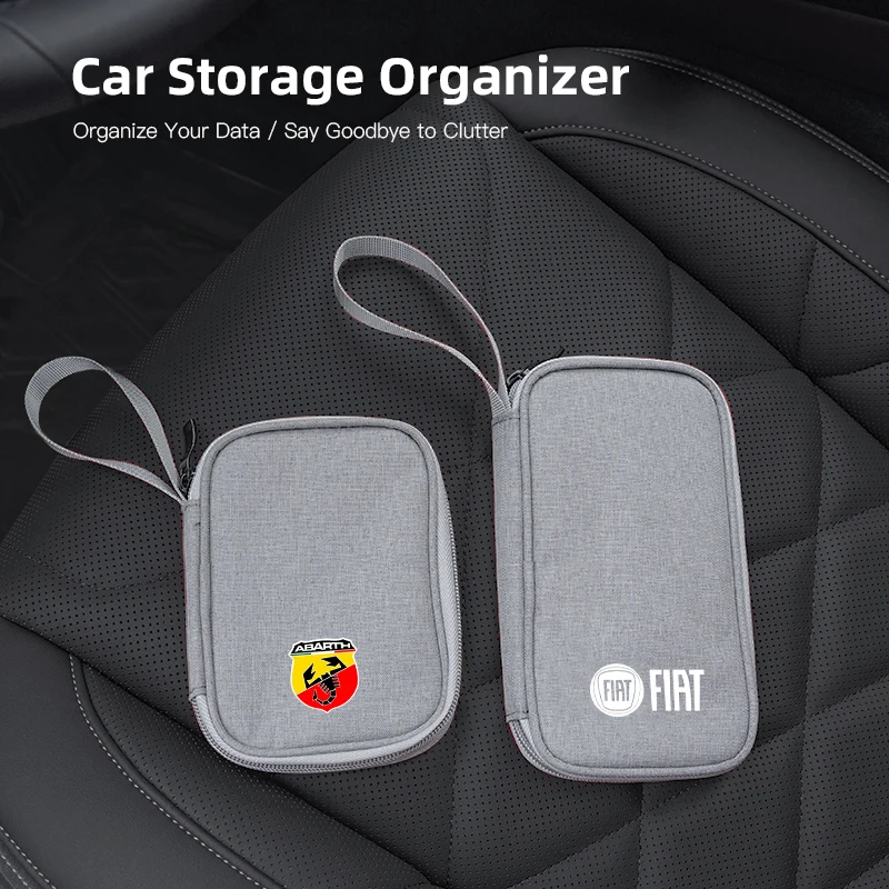 Auto-Führerschein-Telefon-Aufbewahrungstasche, Autoschlüssel-Pack für Fiat Abarth 500, Tipo FR Panda Argo Freemont Viaggio Bravo Punto Doblo