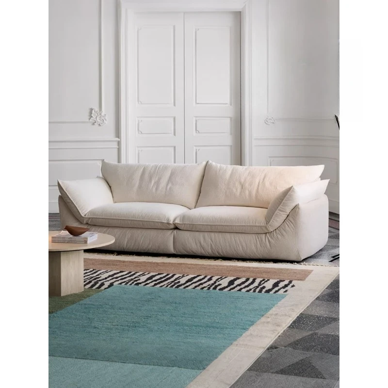 Fully dismantled and washed fabric sofa Straight row living room sofa Designer down sofa