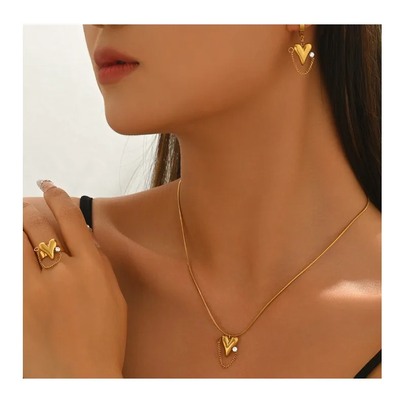 

Горячая распродажа: Ювелирные изделия — кольцо с дизайном в виде сердца и бриллиантов, универсальные серьги, подвеска, ожерелье для женщин