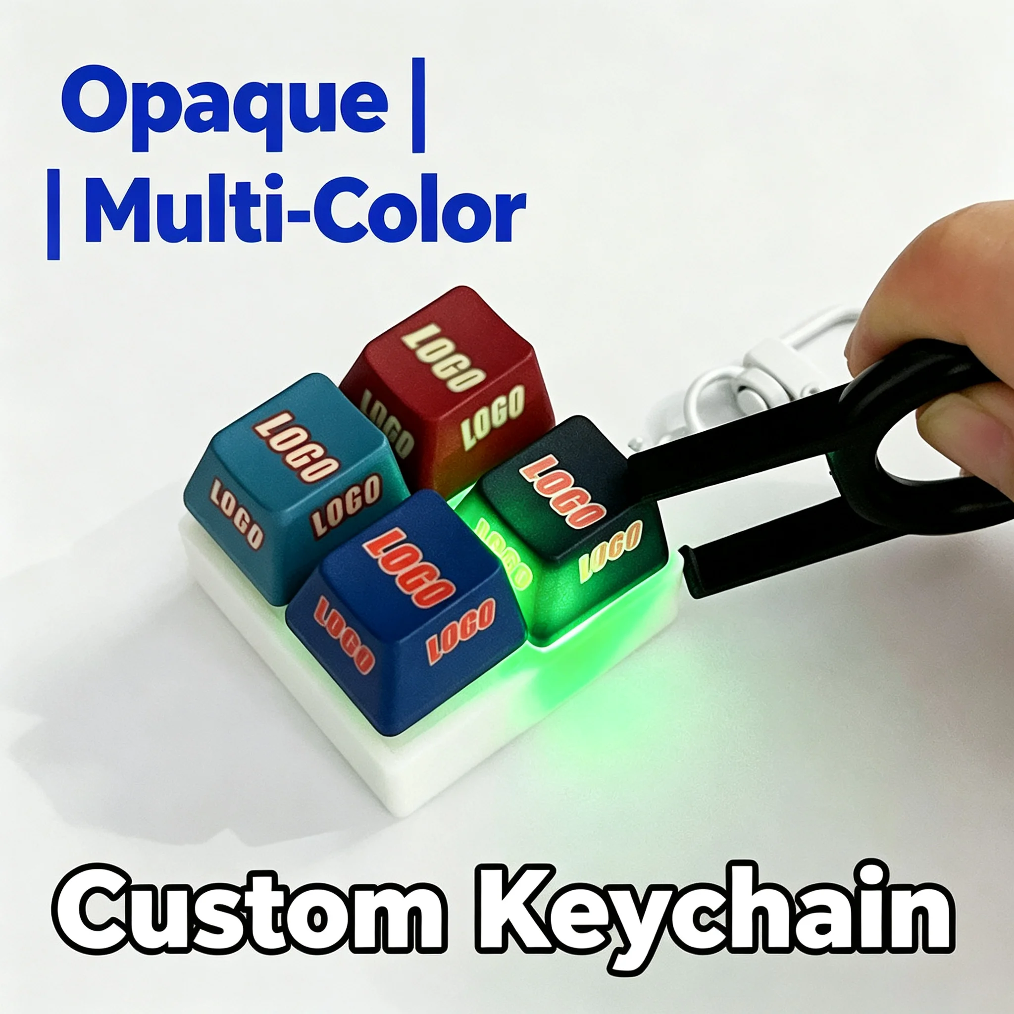 Custom LED keycap keychain switch tester - customized backlit key tester fidget - stress relief clicker toy for ADHD